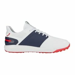 PUMA Golf Puma Ignite Elevate Spikeless Mens Golf Shoes -Mens Golf Clothes Store Online 27381 WHTSILVERNAVY 2
