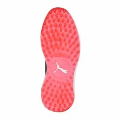 PUMA Golf Puma Ignite Elevate Spikeless Mens Golf Shoes -Mens Golf Clothes Store Online 27381 WHTSILVERNAVY 4