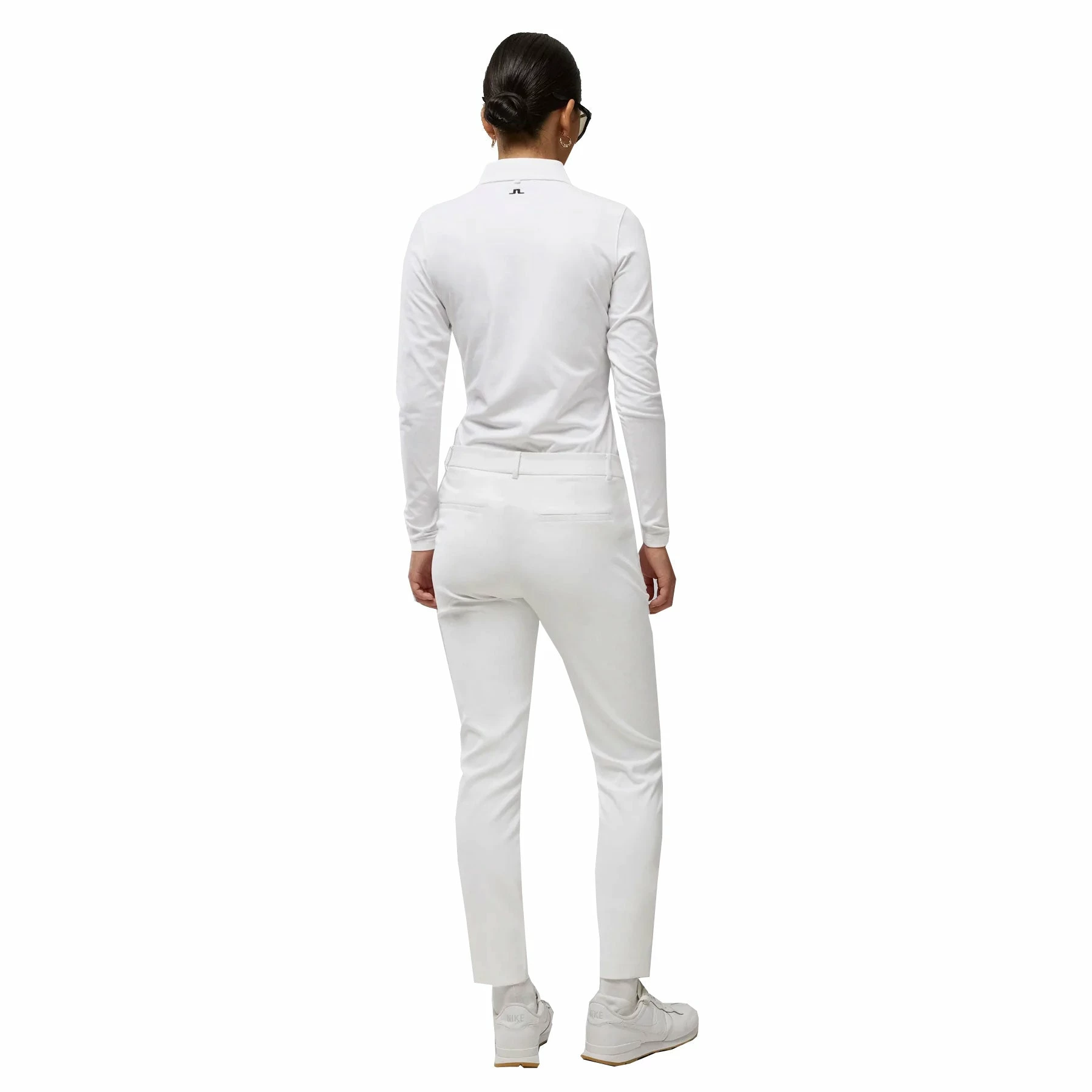 J.Lindeberg J. Lindeberg Tour Tech White Womens Long Sleeve Golf Polo 2 J.Lindeberg J. Lindeberg Tour Tech White Womens Long Sleeve Golf Polo - Image 2