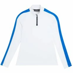 J.Lindeberg J. Lindeberg Kora Mid Layer White Womens Golf 1/4 Zip