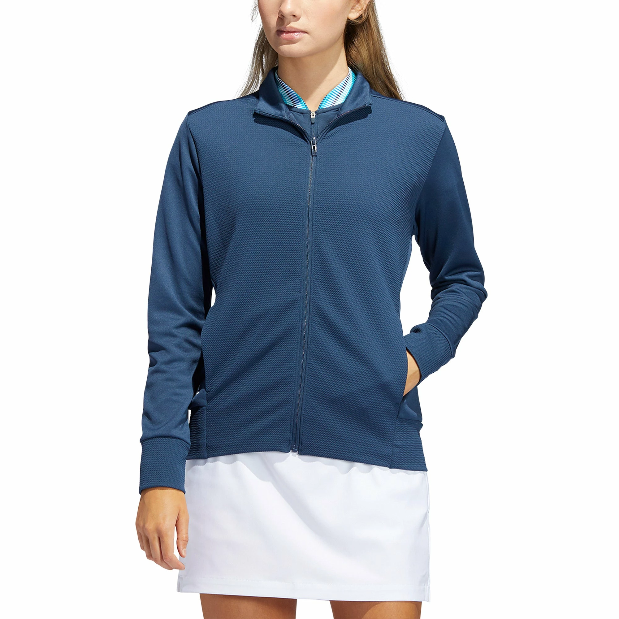 Adidas Golf Adidas Textured Womens Full Zip Golf Jacket 1 Adidas Golf Adidas Textured Womens Full Zip Golf Jacket