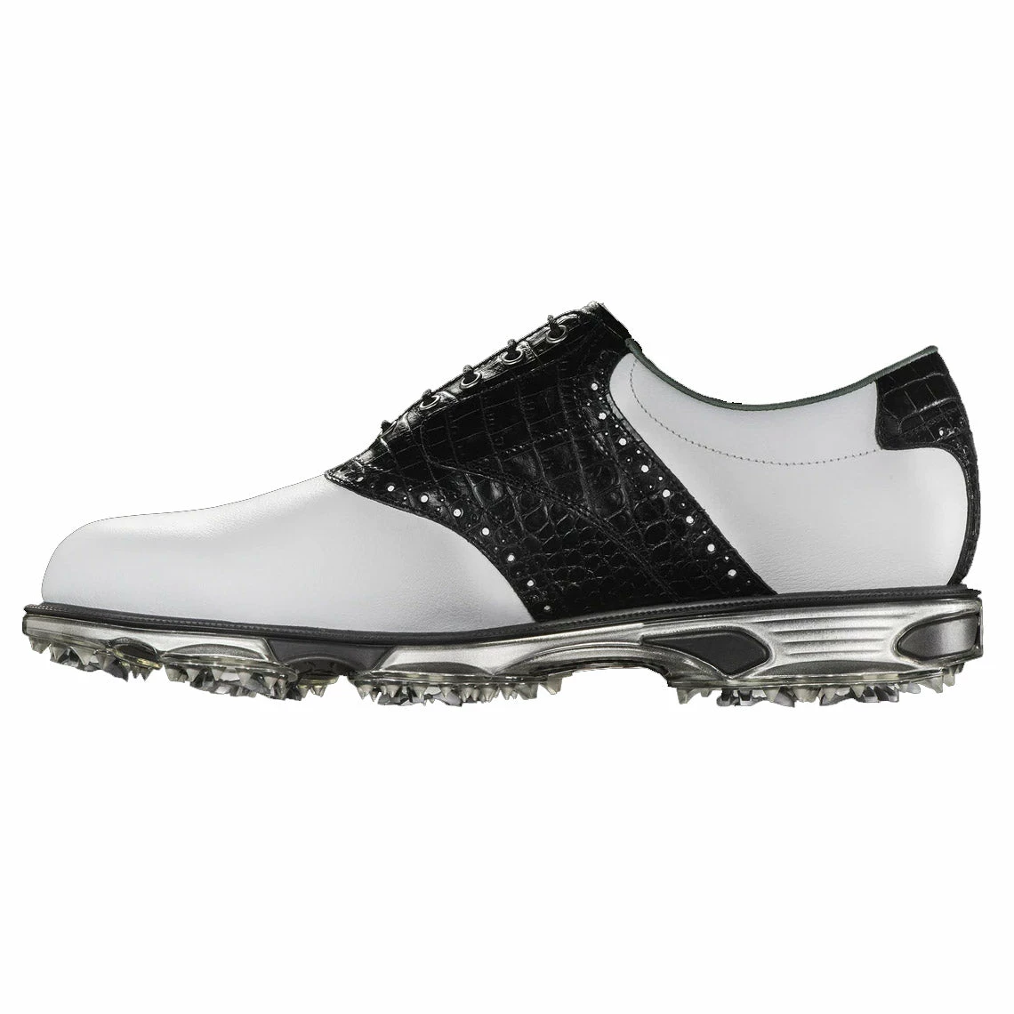 FootJoy DryJoys Tour White Black Mens Golf Shoes 2 FootJoy DryJoys Tour White Black Mens Golf Shoes - Image 2