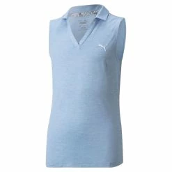 PUMA Golf Puma Heather Girls Sleeveless Golf Polo -Mens Golf Clothes Store Online 579314 SERENITYHTHR a763d59a eb57 4c84 9694 4b7ff4510c1c