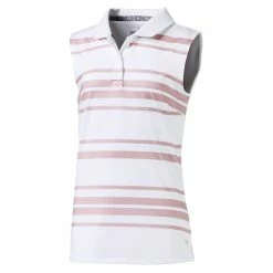 PUMA Golf Puma Stripe Sleeveless Girls Golf Polo