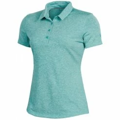 Under Armour Zinger 2.0 Heather Womens Golf Polo -Mens Golf Clothes Store Online UW0467 1014BREATHBLU