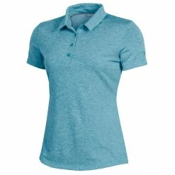 Under Armour Zinger 2.0 Heather Womens Golf Polo -Mens Golf Clothes Store Online UW0467 CRESTBLUE110T