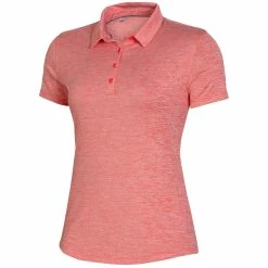 Under Armour Zinger 2.0 Heather Womens Golf Polo -Mens Golf Clothes Store Online UW0467 VERMILLION551H
